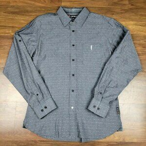 Airwalk Mens Size Large Button Down Casual Gray